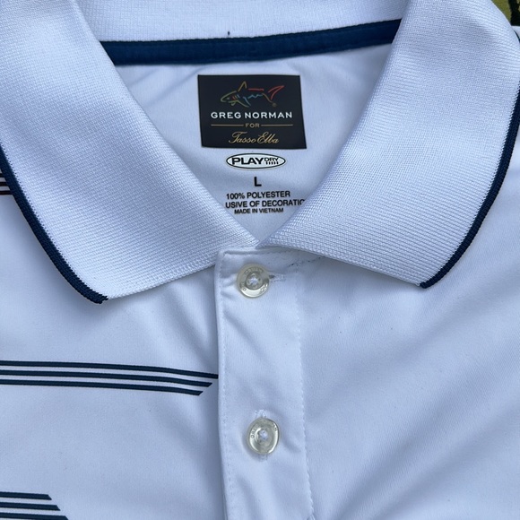 Greg Norman for Tasso Elba play dry golf polo white size large - Picture 2 of 4